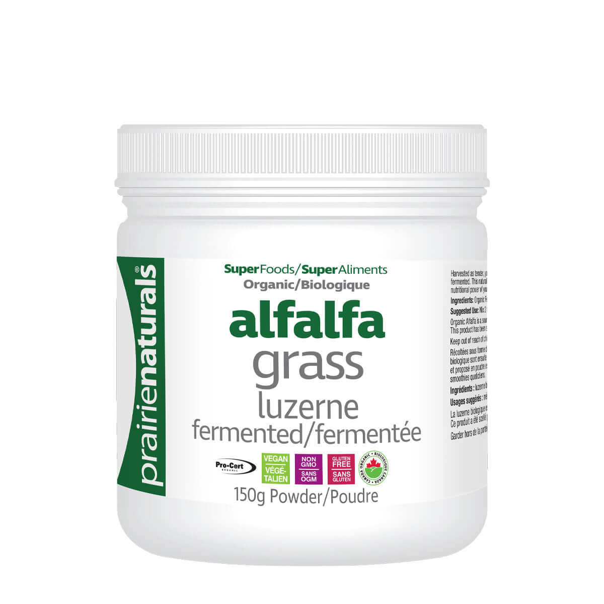 Prairie Naturals Fermented & Organic Alfalfa 150 Grams - Nutrition Plus