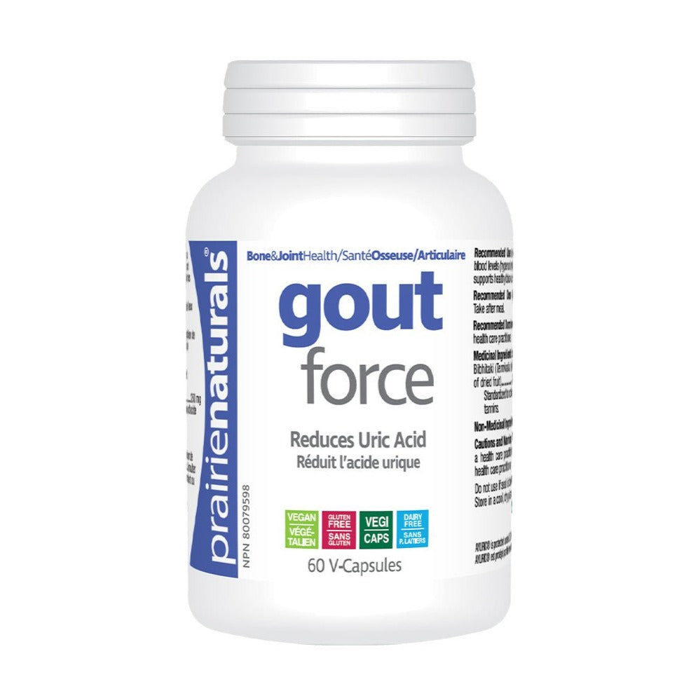 Prairie Naturals Gout Force 60 Veg Capsules - Nutrition Plus