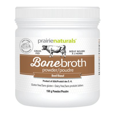 Prairie Naturals Grass Fed Beef Bone Broth Protein 150 Grams - Nutrition Plus