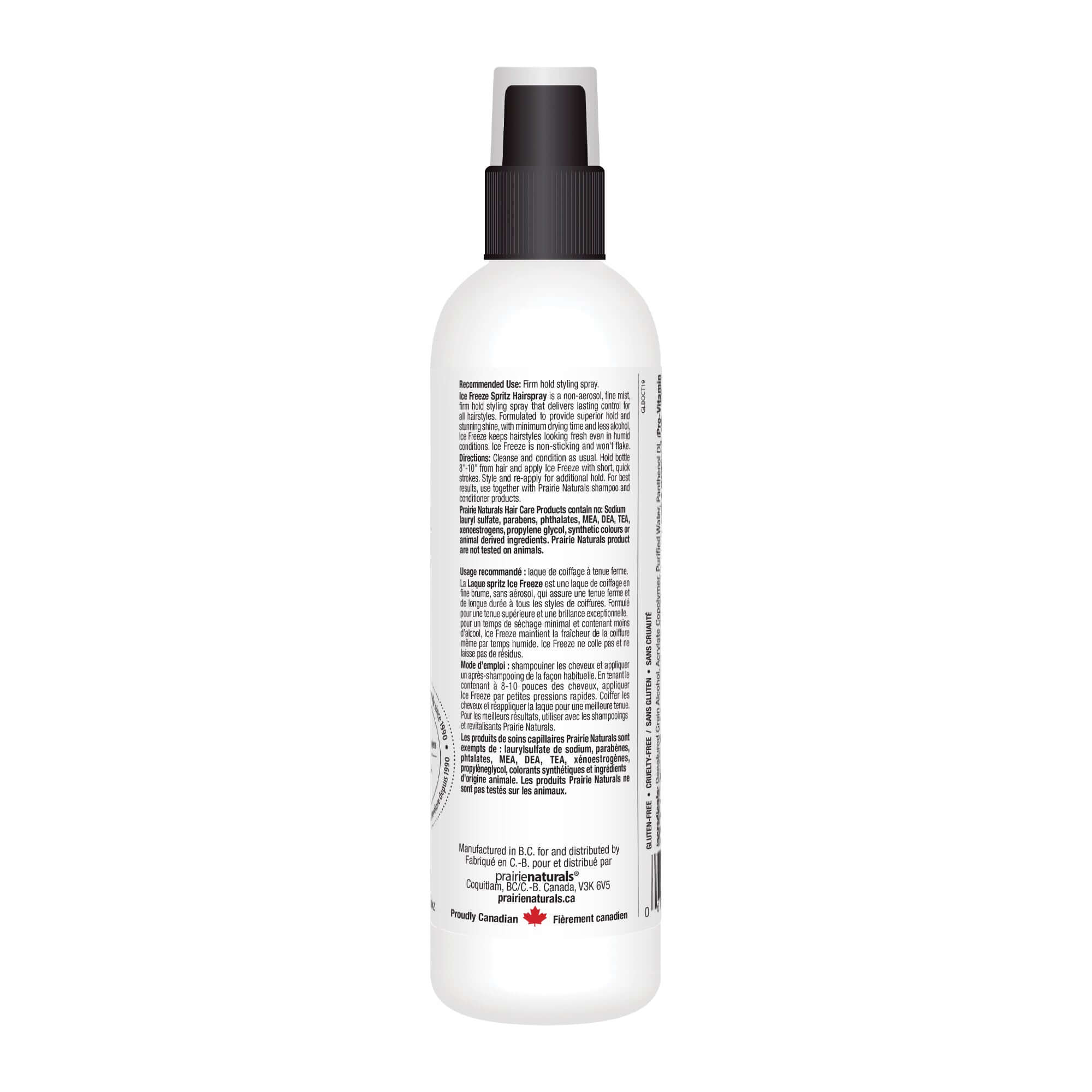 Prairie Naturals Ice Freeze Spritz Hairspray 250mL - Nutrition Plus