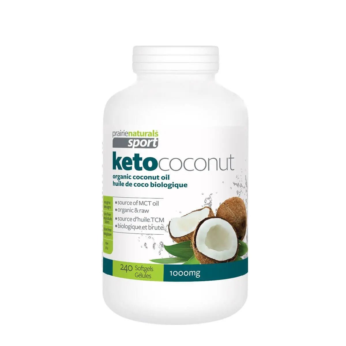 Prairie Naturals Keto Coconut 1,000mg 240 Softgels - Nutrition Plus