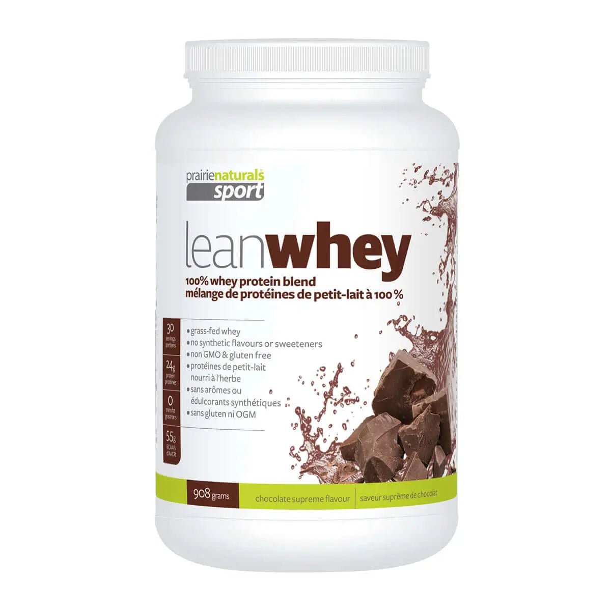 Prairie Naturals Lean Whey™ Protein Powder Chocolate Supreme 908 Grams - Nutrition Plus