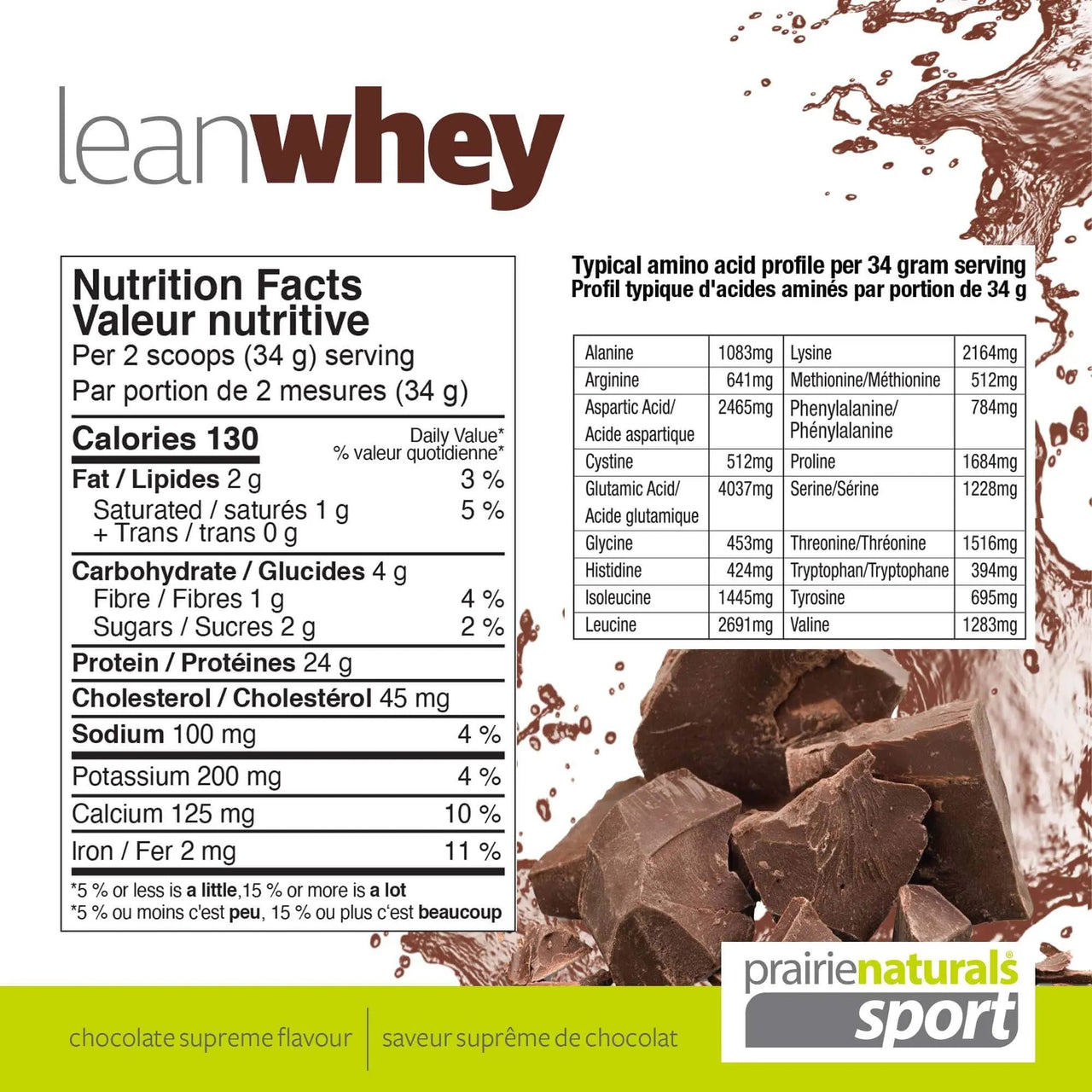 Prairie Naturals Lean Whey™ Protein Powder Chocolate Supreme 908 Grams - Nutrition Plus