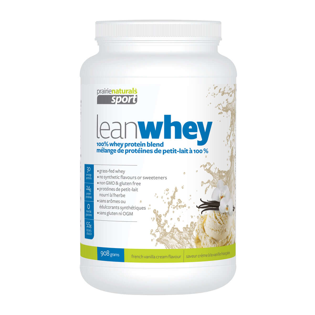 Prairie Naturals Lean Whey™ Protein Powder French Vanilla Cream 908 Grams - Nutrition Plus