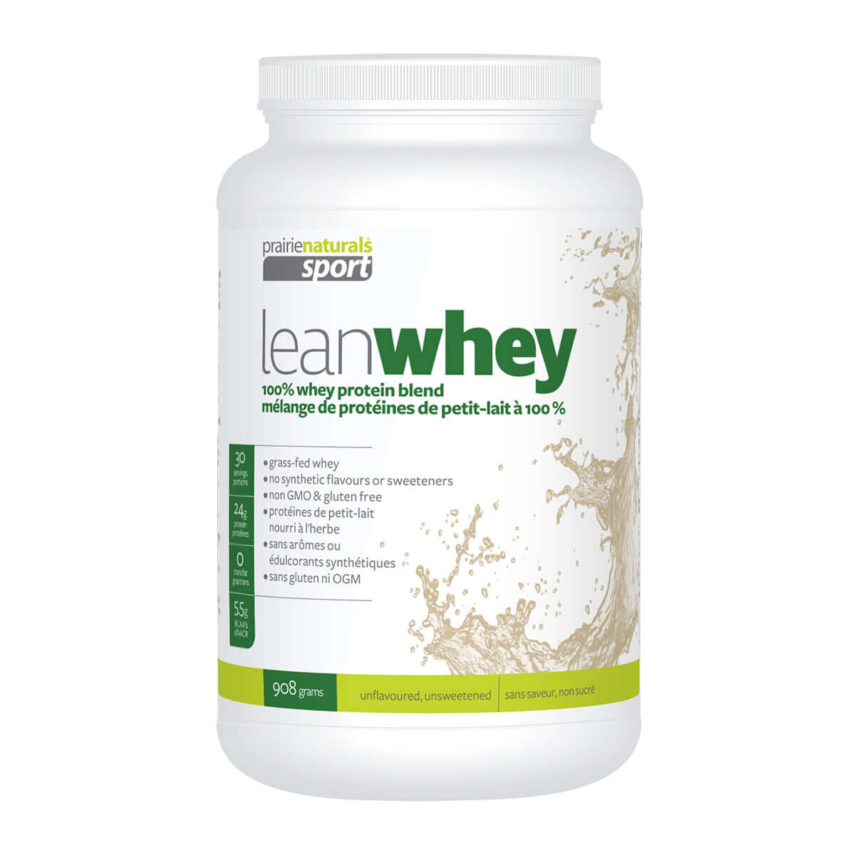 Prairie Naturals Lean Whey™ Protein Powder Unflavoured 908 Grams - Nutrition Plus