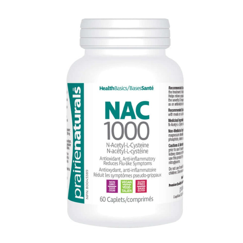 Prairie Naturals NAC 1000 mg 60 Caplets - Nutrition Plus
