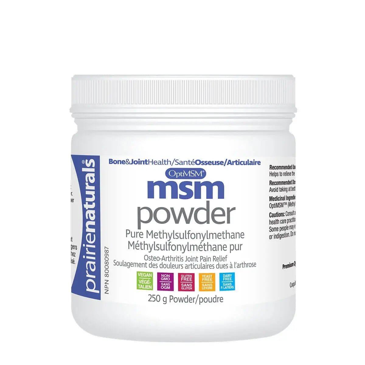 Prairie Naturals OptiMSM® Powder 250 Grams - Nutrition Plus