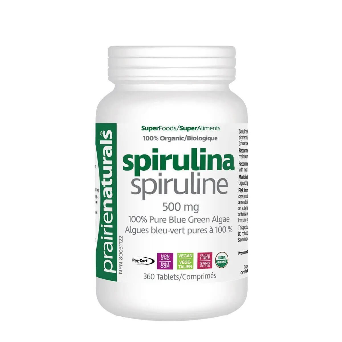 Prairie Naturals Organic Spirulina - Nutrition Plus