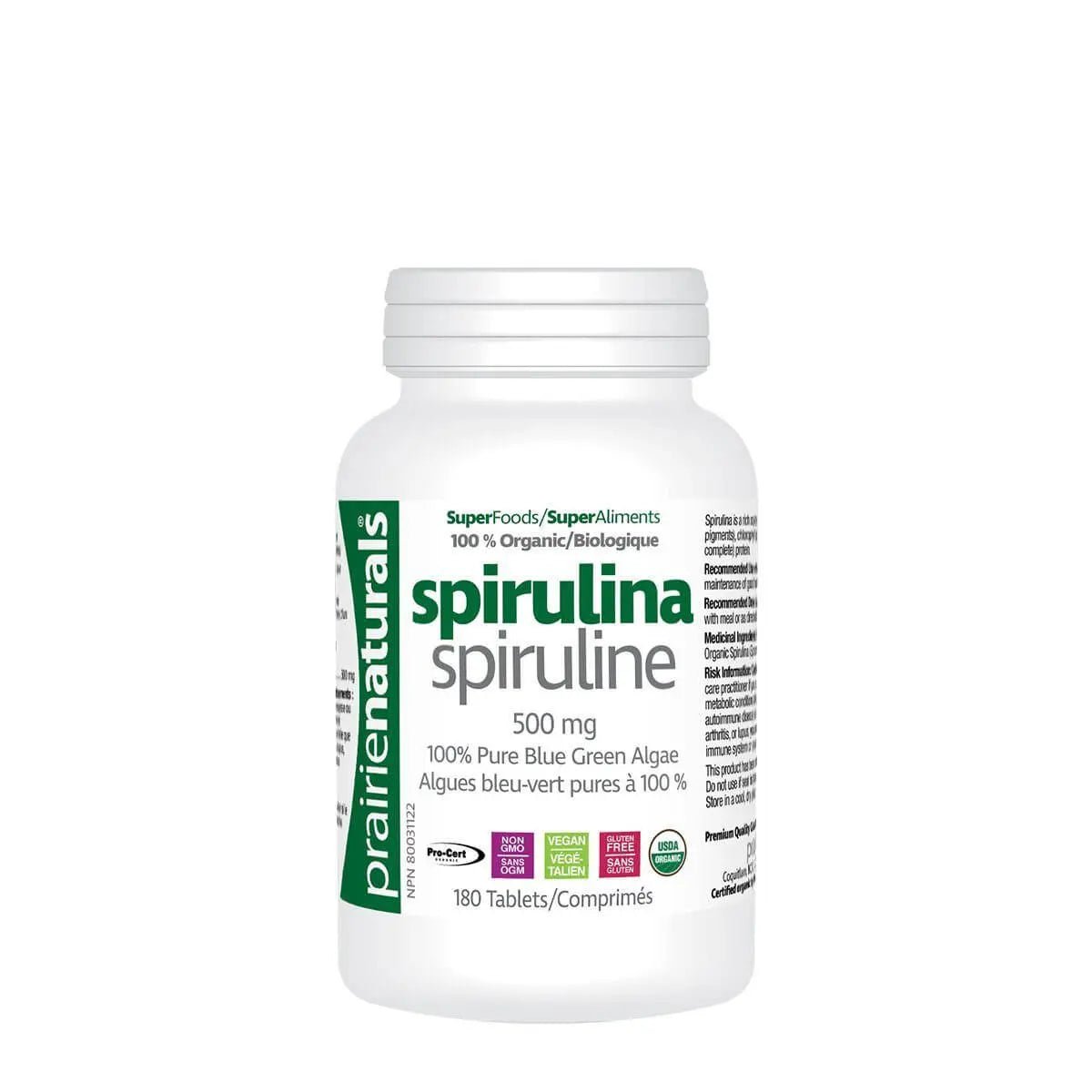 Prairie Naturals Organic Spirulina - Nutrition Plus