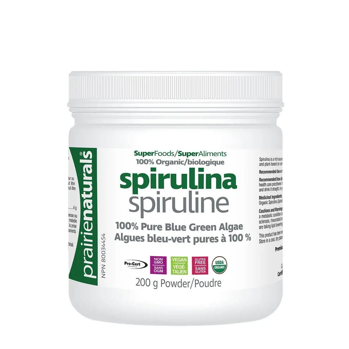 Prairie Naturals Organic Spirulina - Nutrition Plus