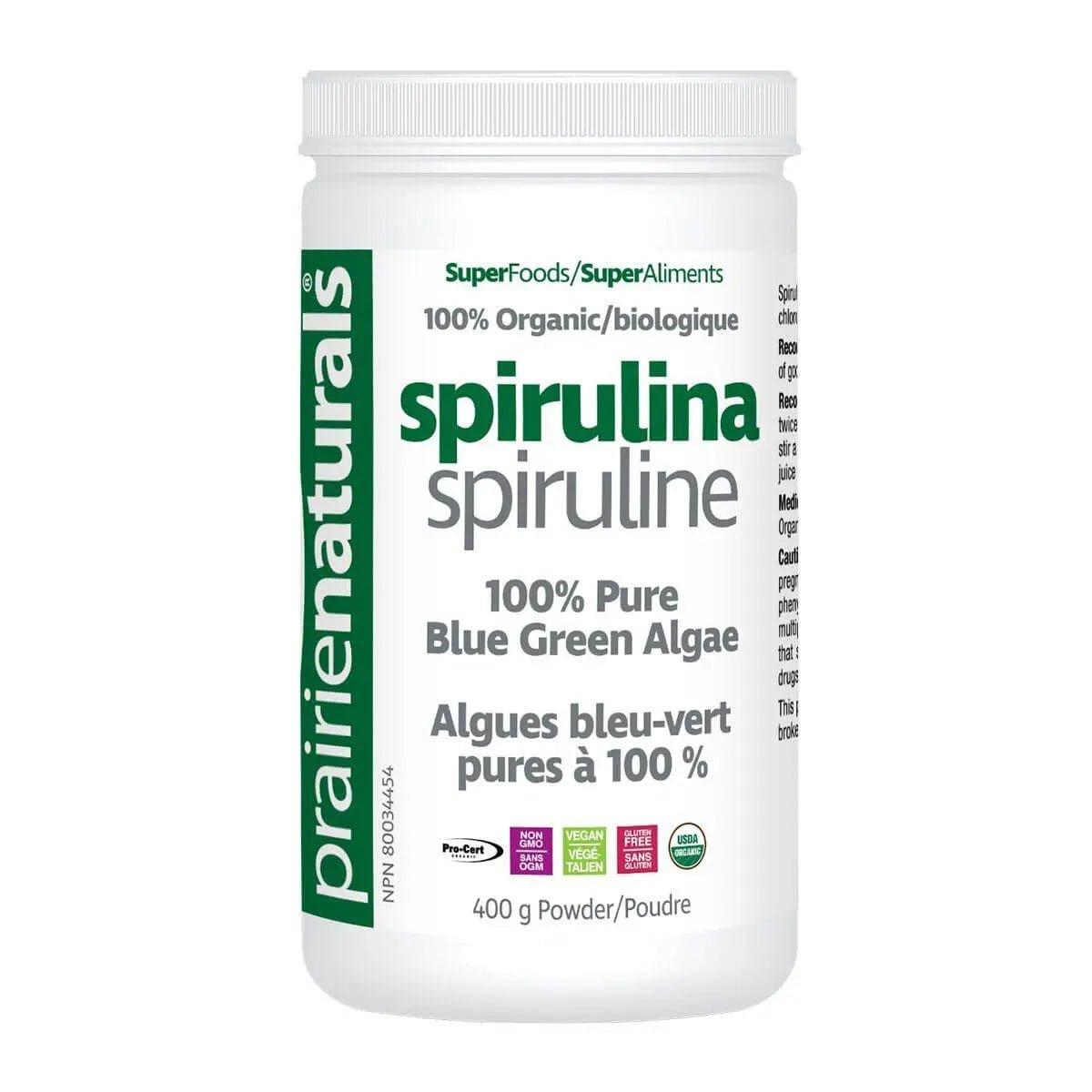 Prairie Naturals Organic Spirulina - Nutrition Plus