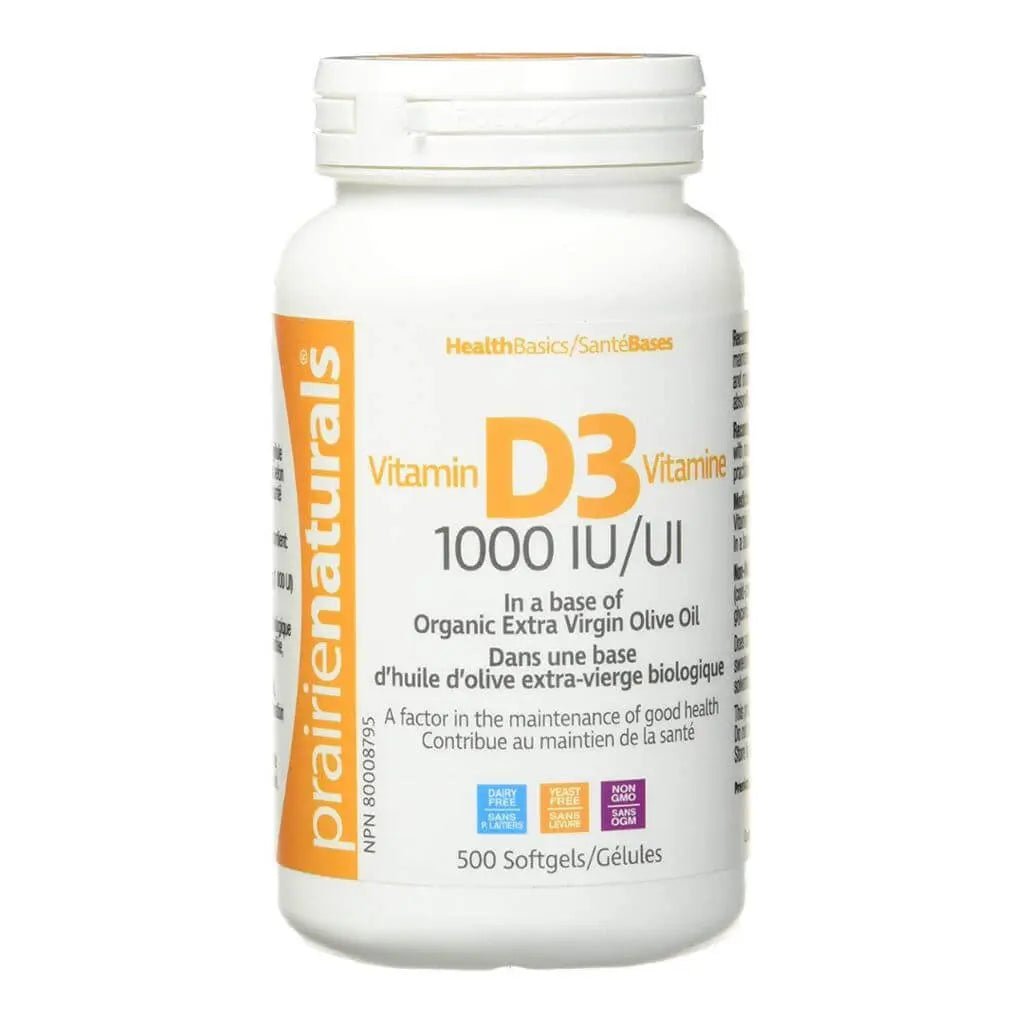 Prairie Naturals Vitamin D3 1000 i.u Softgels - Nutrition Plus