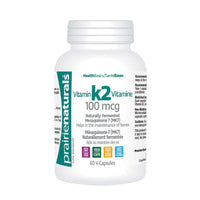Thumbnail for Prairie Naturals Vitamin K2 MK-7 100 mcg 60 Veg Capsules - Nutrition Plus