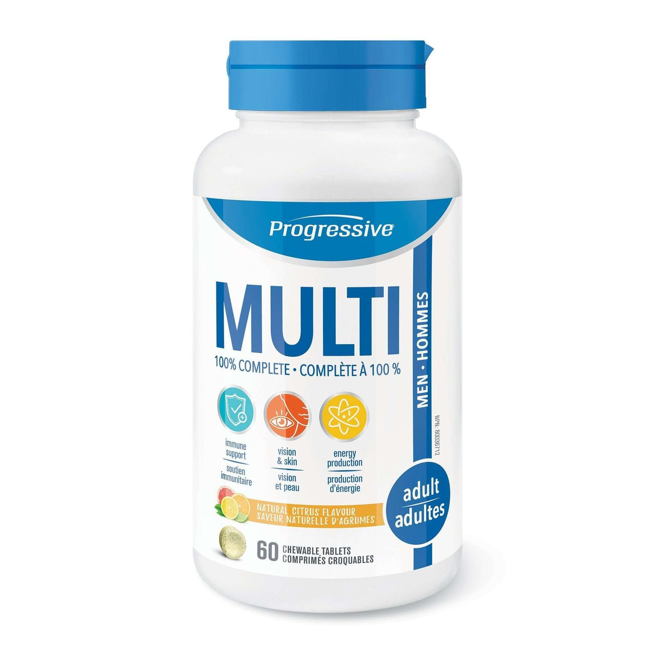Progressive Multi for Adult Men 60 Chewable Tablets - Nutrition Plus