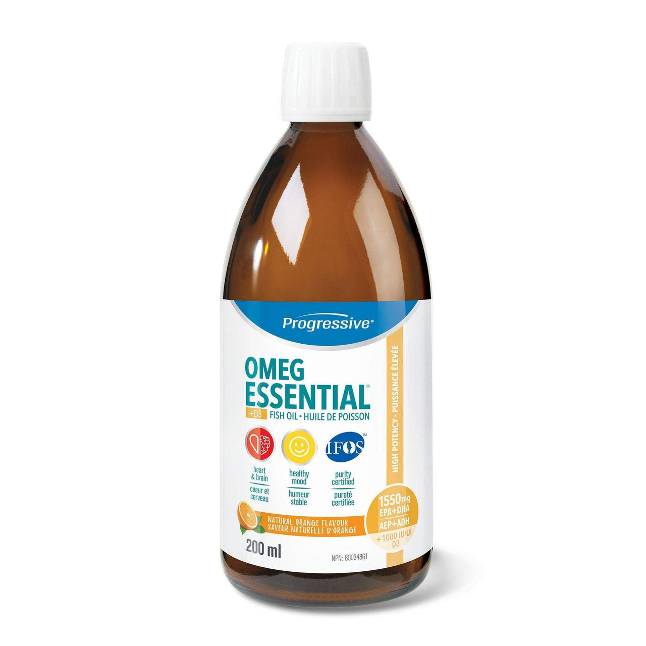 Progressive Omegessential +D Fish Oil, Orange Flavor - Nutrition Plus