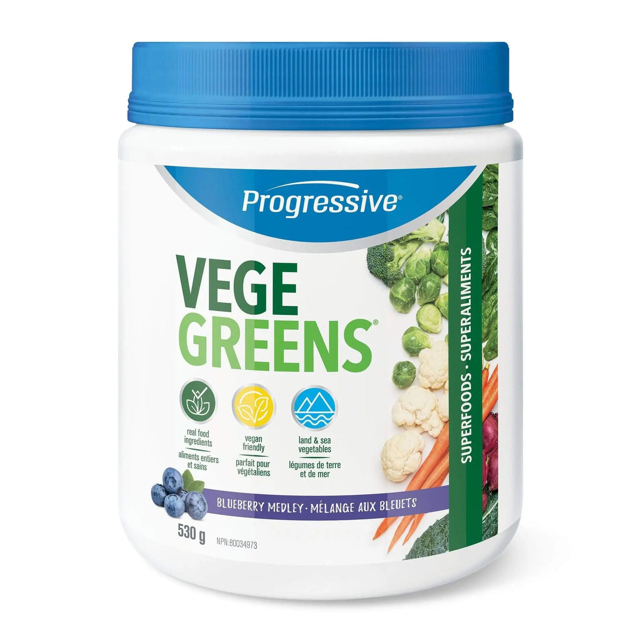 Progressive VegeGreens Multi Blueberry Medley Powder - Nutrition Plus