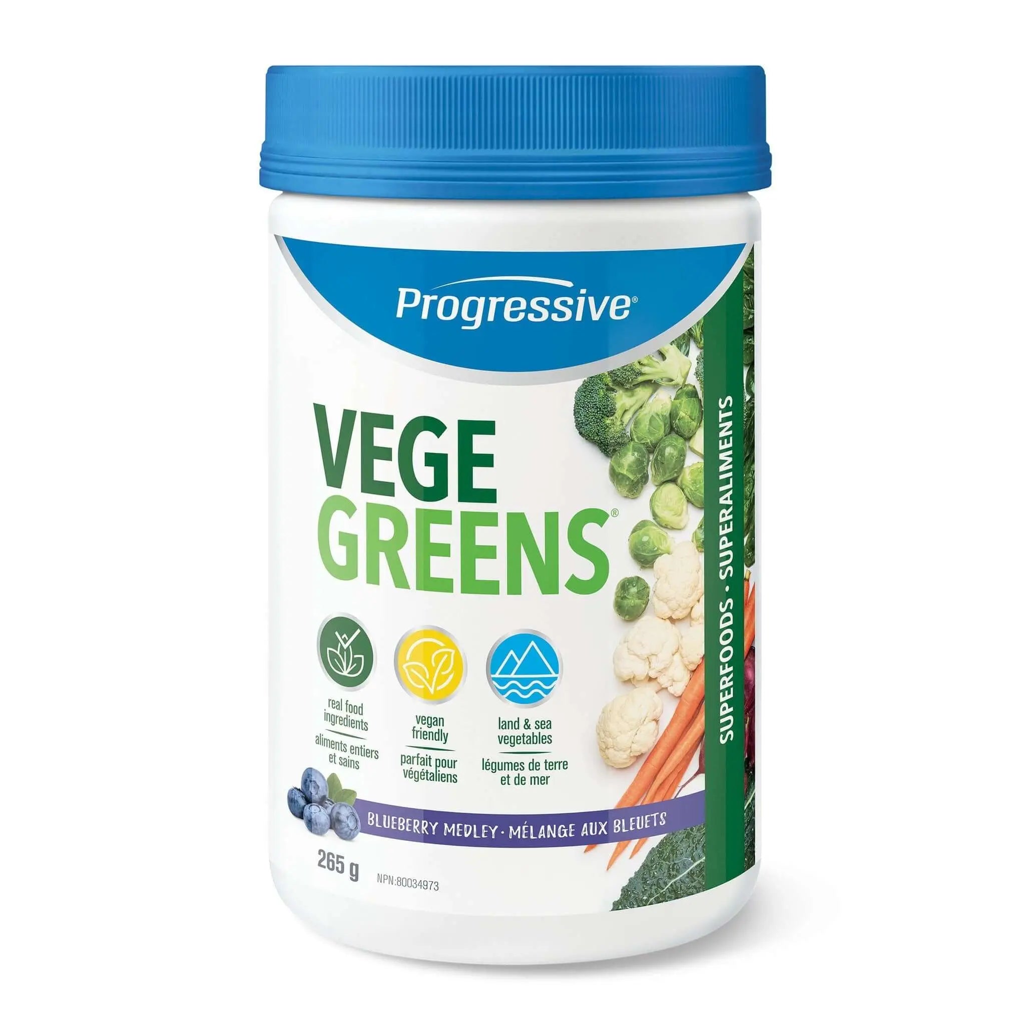 Progressive VegeGreens Multi Blueberry Medley Powder - Nutrition Plus