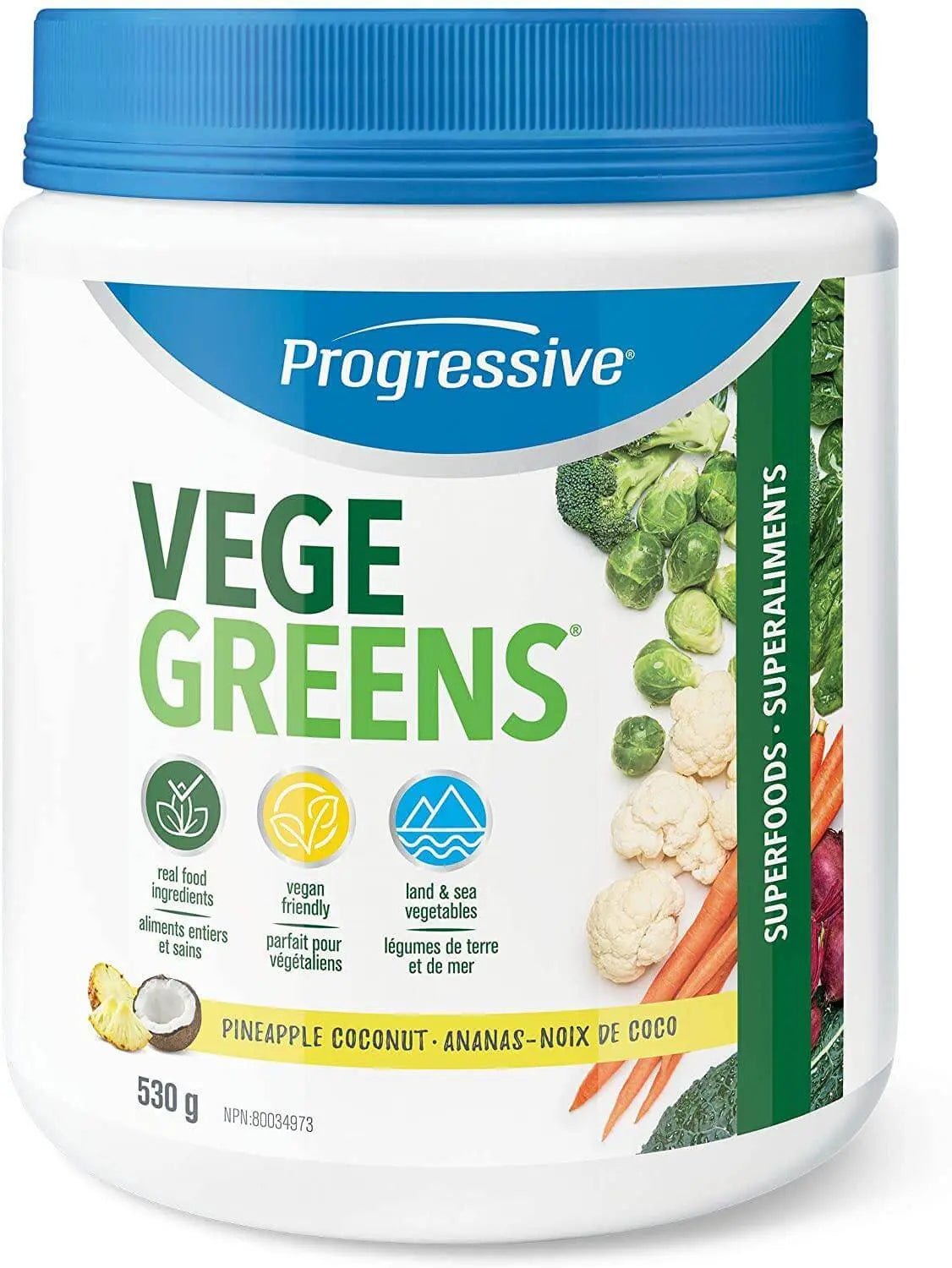 Progressive VegeGreens Pineapple Coconut Powder - Nutrition Plus