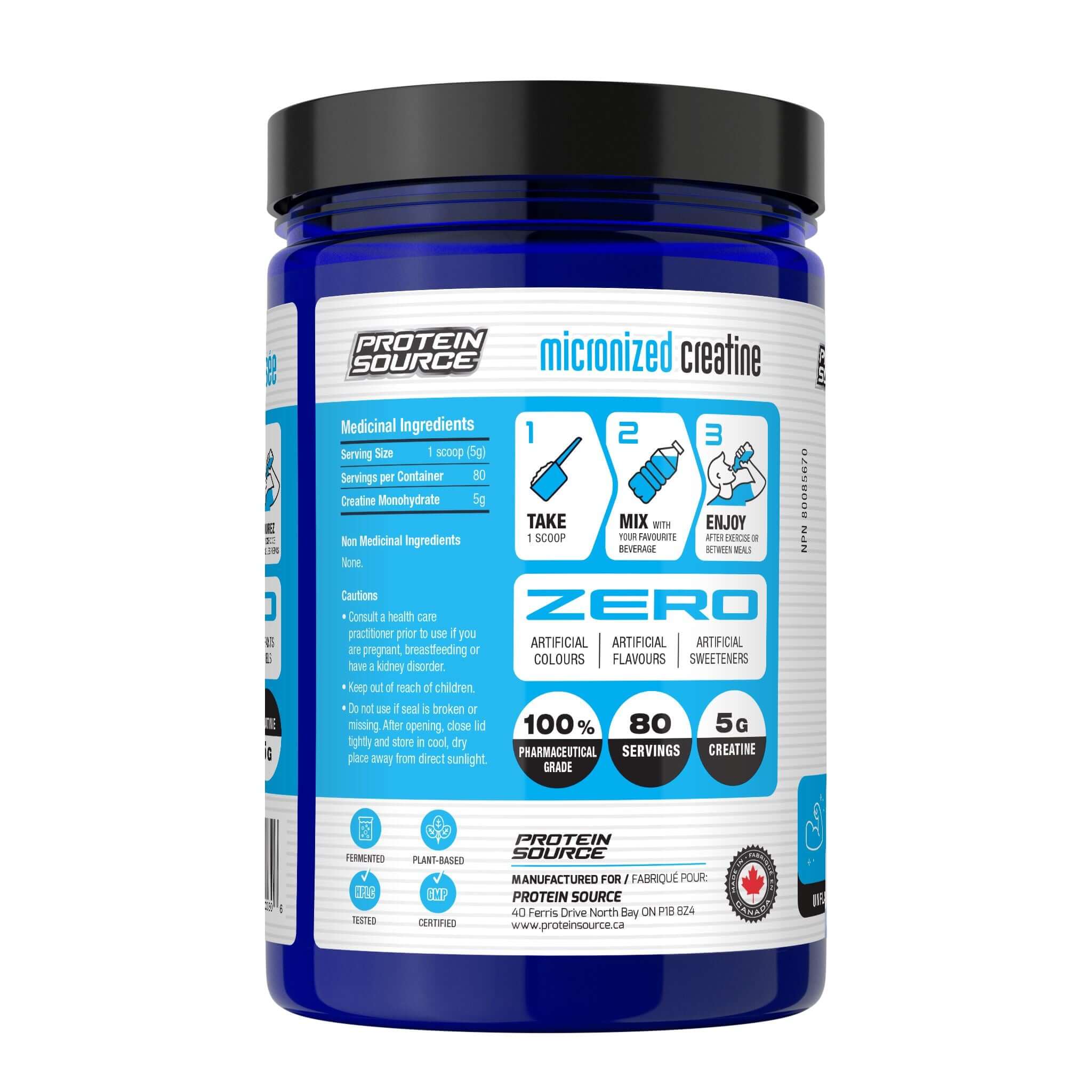 Protein Source Micronized Creatine Monohydrate 400 Grams - Nutrition Plus