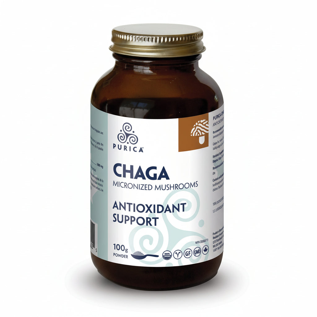 Purica Chaga Powder 100 Grams, Antioxidant Support - Nutrition Plus