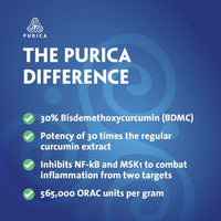 Thumbnail for Purica Curcumin Extra Strength 120 Veg Capsules - Nutrition Plus