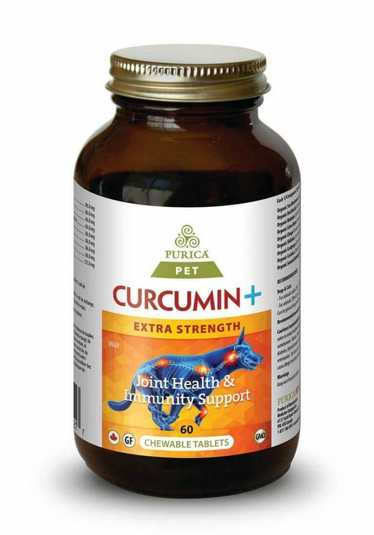 Purica Pet Curcumin Extra Strength with Glucosomine 60 Chewable Tablets - Nutrition Plus