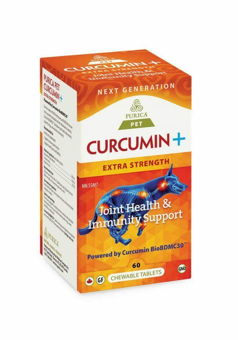 Purica Pet Curcumin Extra Strength with Glucosomine 60 Chewable Tablets - Nutrition Plus
