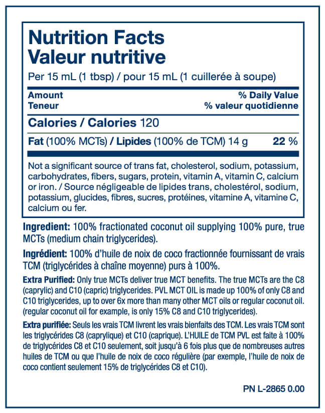PVL 100 Pure MCT oil 946 mL - Nutrition Plus