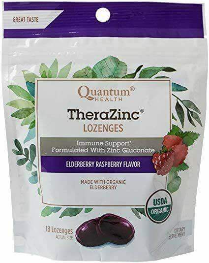 Quantum Elderberry Raspberry Flavors 18 Lozengs - Nutrition Plus
