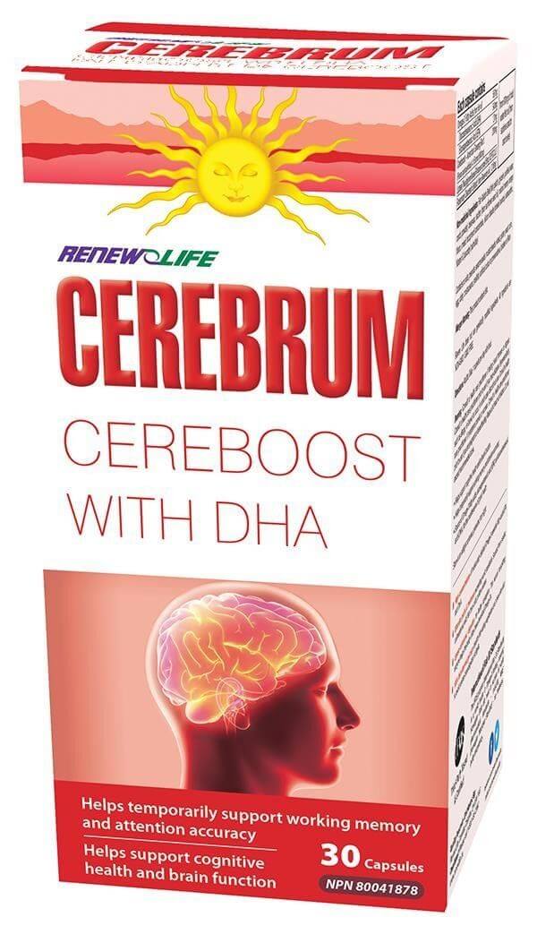 Renew Life Cerebrum Fish Oil with DHA 30 Softgels - Nutrition Plus