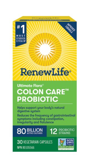 Renew Life Ultimate Flora Colon Care 80 Billion 30 Veg Capsules - Nutrition Plus