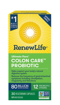 Thumbnail for Renew Life Ultimate Flora Colon Care 80 Billion 30 Veg Capsules - Nutrition Plus