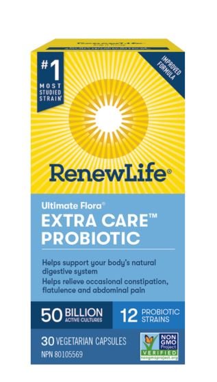 Renew Life Ultimate Flora® Extra Care™ Probiotic 50 Billion 30 Veg Capsules - Nutrition Plus