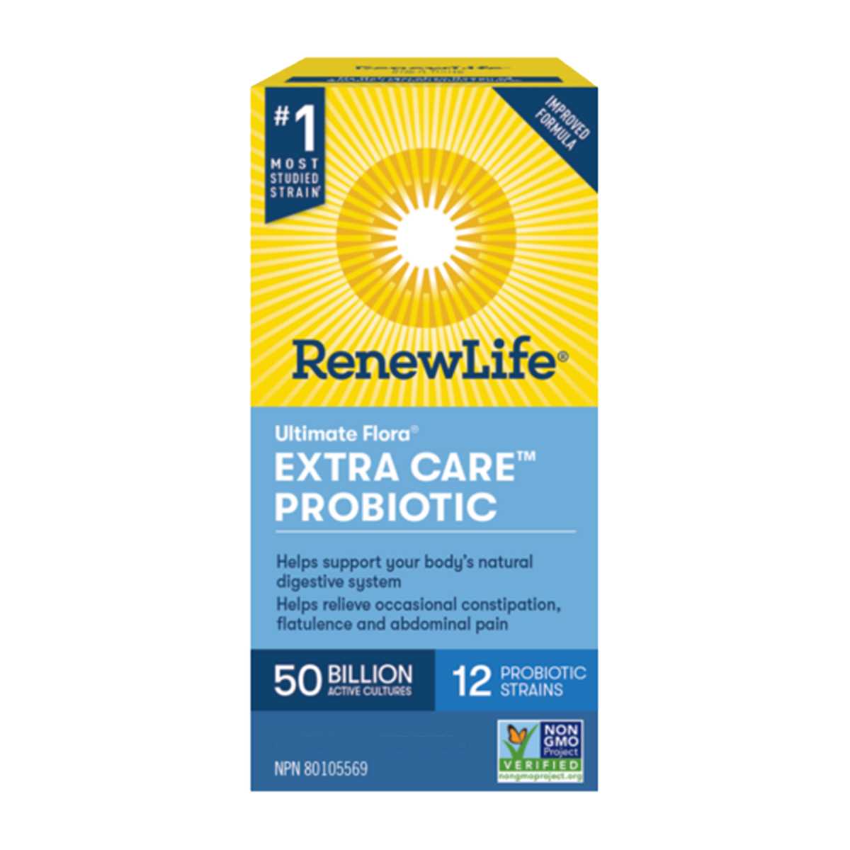Renew Life Ultimate Flora® Extra Care™ Probiotic 50 Billion 36 Veg Capsules (Bonus Size) - Nutrition Plus