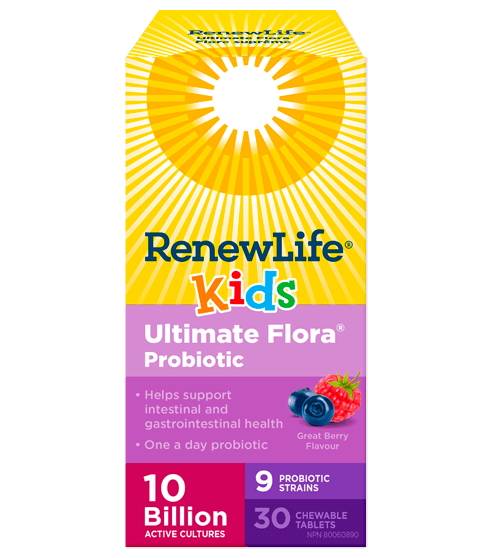 Renew Life® Ultimate Flora® Kids Probiotic, 10 Billion 30 Chewable Tablets - Nutrition Plus