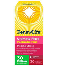 Thumbnail for Renew Life Ultimate Flora® Mood & Stress, 30 Billion Active Cultures 30 Veg Caps - Nutrition Plus