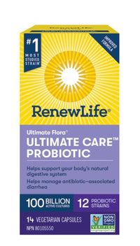Thumbnail for Renew Life Ultimate Flora Ultra Care 100 Billion 14 Veg Capsules - Nutrition Plus