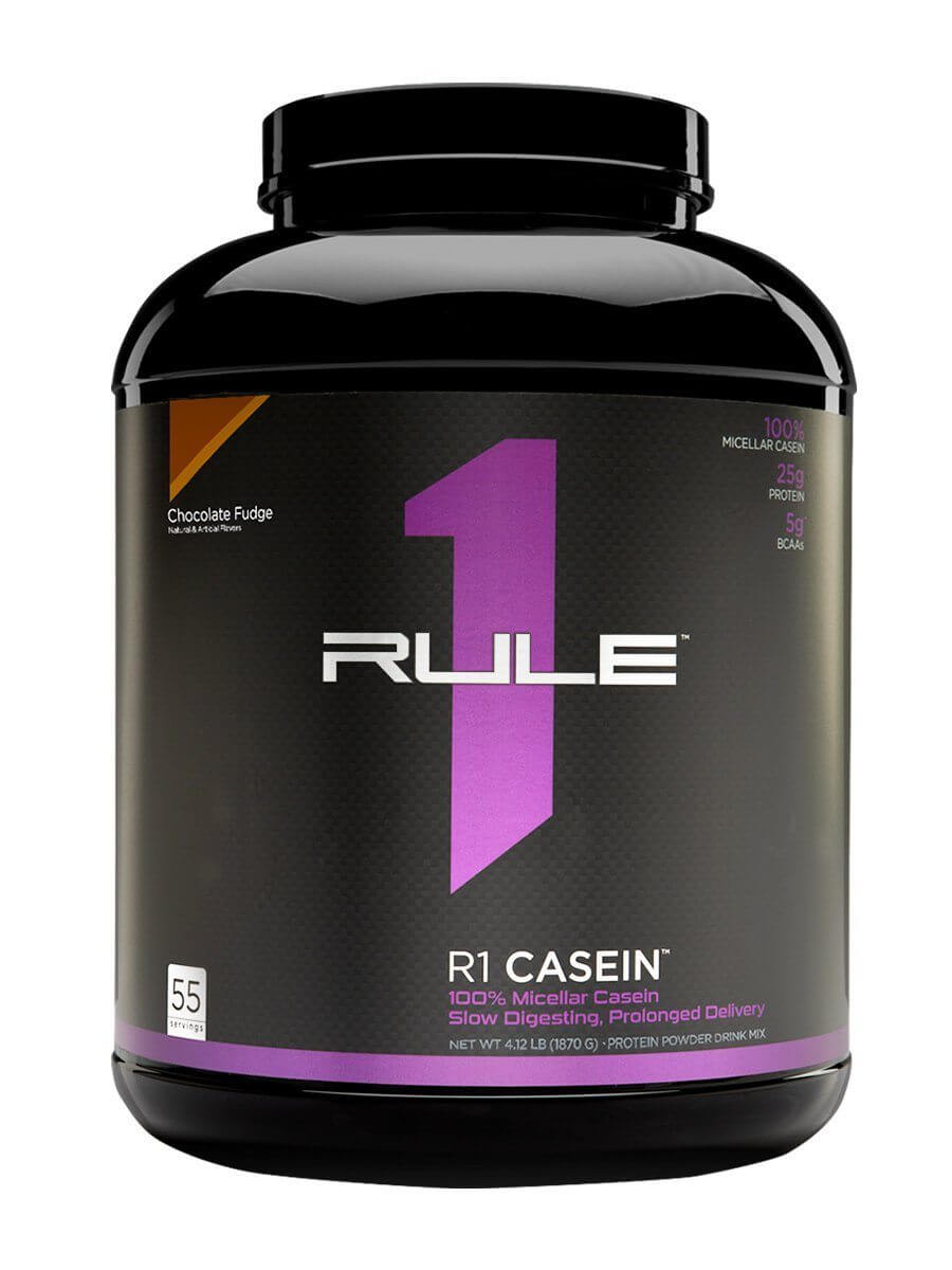 Rule-1 Casein, 100% Micellar Casein 4.12 LB 55 Servings Chocolate Fudge - Nutrition Plus