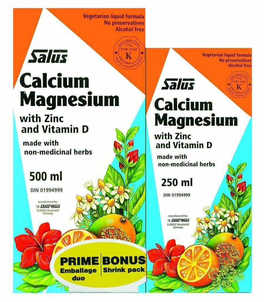 Salus Calcium Magnesium Zinc & Vitamin D 500 mL + 250 mL Free - Nutrition Plus