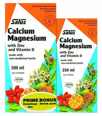 Thumbnail for Salus Calcium Magnesium Zinc & Vitamin D 500 mL + 250 mL Free - Nutrition Plus