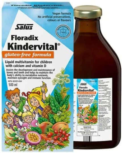 Salus Kindervital Gluten-Free Children's Multivitamin Liquid Formula - Nutrition Plus