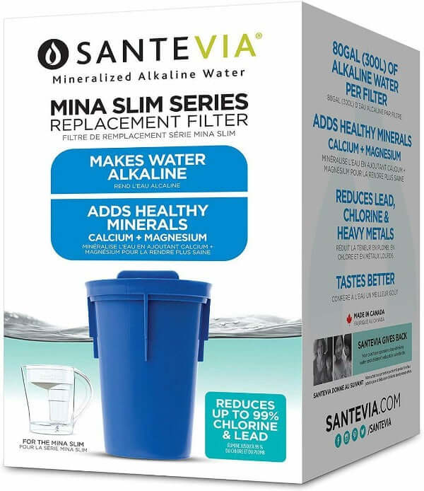 Santevia Mina Alkaline Pitcher Filter - Nutrition Plus