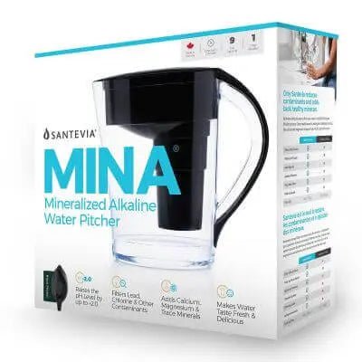 Santevia Mina Water Pitcher Slim Design - Nutrition Plus