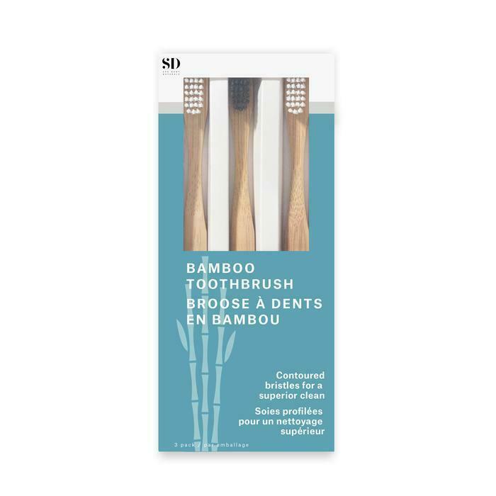 SD Naturals Natural Bamboo Toothbrush - 3 PK - Nutrition Plus