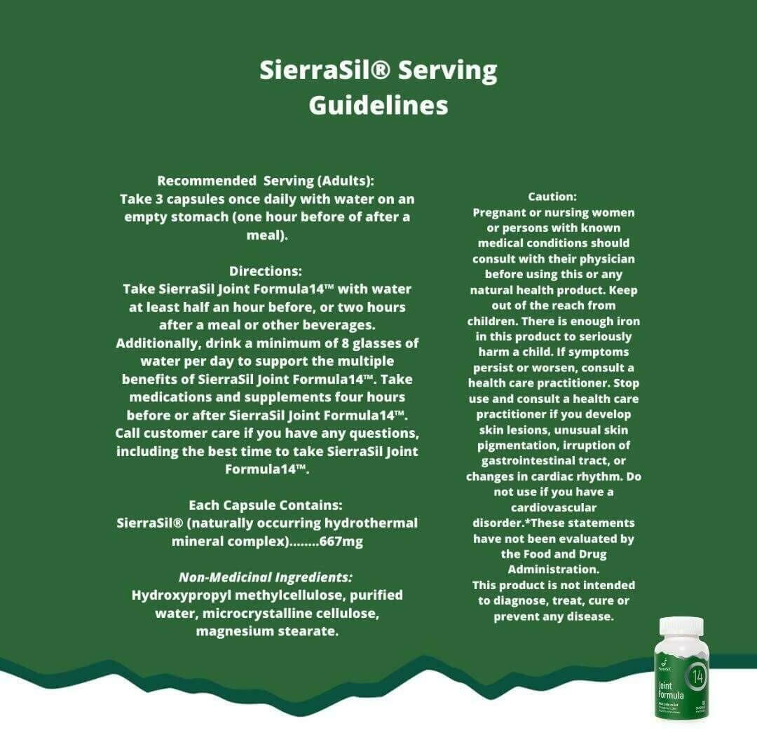 SierraSil Joint Formula 14 Bonus Size, 201 Capsules - Nutrition Plus