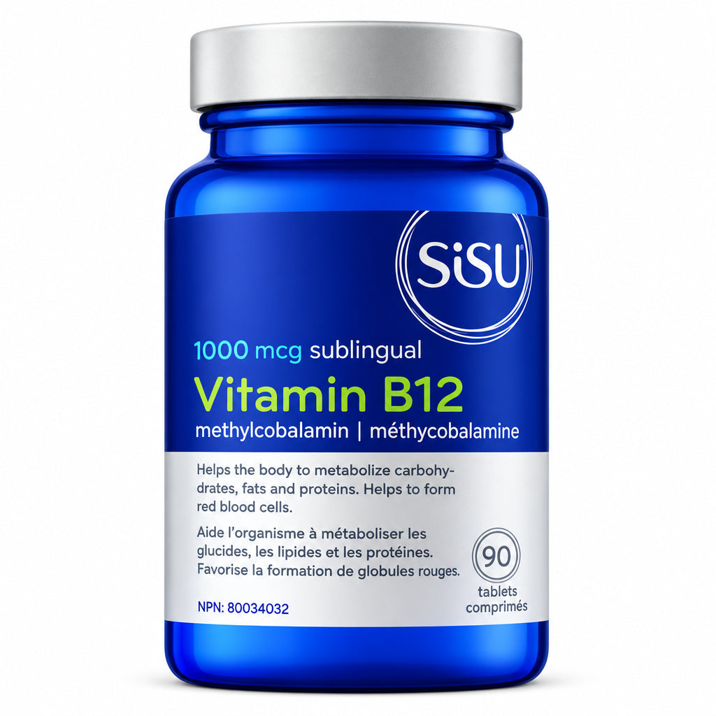 Sisu Vitamin B12 1000 mcg 90 Sublingual Tablets - Nutrition Plus