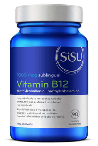Sisu Vitamin B12 1000 mcg 90 Sublingual Tablets - Nutrition Plus