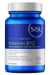 Thumbnail for Sisu Vitamin B12 1000 mcg 90 Sublingual Tablets - Nutrition Plus
