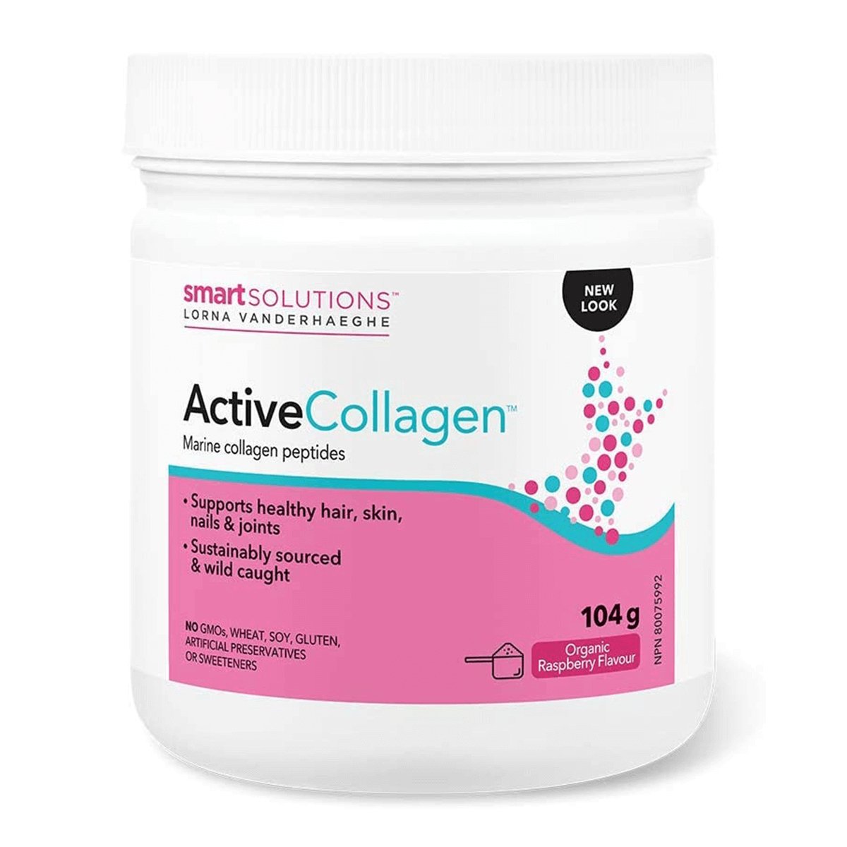 Smart Solutions Active Collagen, Marine Collagen Peptides 104 Grams Raspberry Flavour - Nutrition Plus