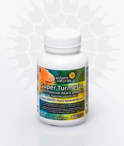 Solaire Naturals Super Turmeric 800mg with Piperine - Nutrition Plus